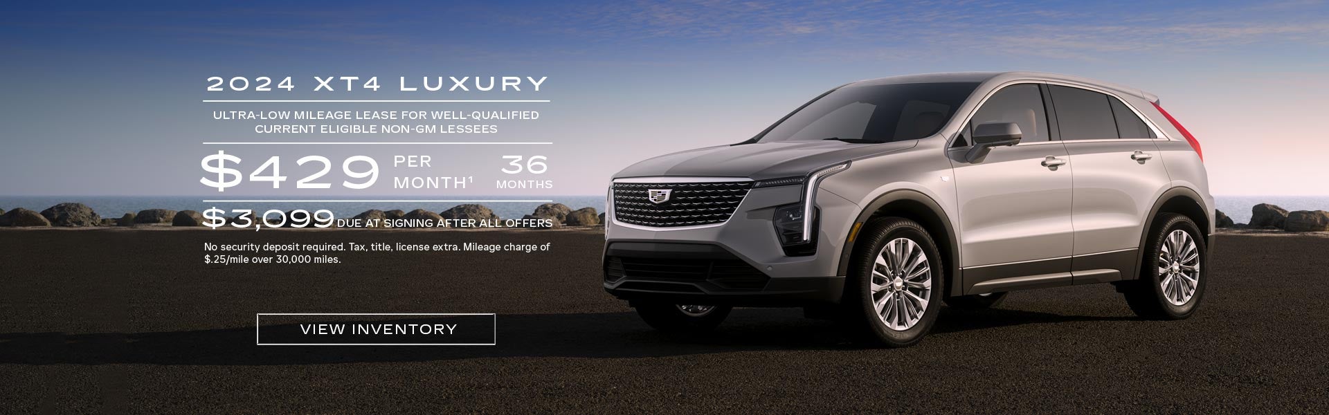 2024 XT4 Luxury. Ultra-low mileage lease for well-qualified current eligible Non-GM Lessees. $429...